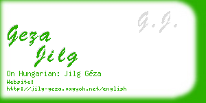 geza jilg business card